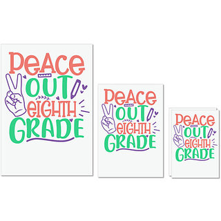 UDNAG Untearable Waterproof Stickers 155GSM 'School Teacher | peace out 8th gradee' A4 x 1pc, A5 x 1pc & A6 x 2pc UDNAG Untearable Waterproof Stickers 155GSM 'School Teacher | peace out 8th gradee' A4 x 1pc, A5 x 1pc & A6 x 2pc