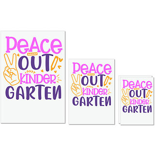 UDNAG Untearable Waterproof Stickers 155GSM 'School Teacher | Peace out kinder garten' A4 x 1pc, A5 x 1pc & A6 x 2pc UDNAG Untearable Waterproof Stickers 155GSM 'School Teacher | Peace out kinder garten' A4 x 1pc, A5 x 1pc & A6 x 2pc