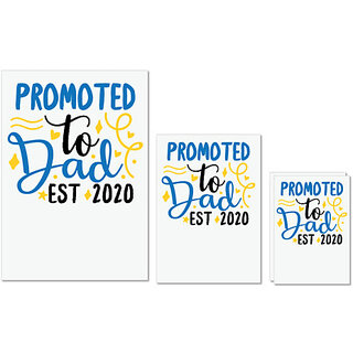 UDNAG Untearable Waterproof Stickers 155GSM 'father | Promoted to dad. Est 2020' A4 x 1pc, A5 x 1pc & A6 x 2pc UDNAG Untearable Waterproof Stickers 155GSM 'father | Promoted to dad. Est 2020' A4 x 1pc, A5 x 1pc & A6 x 2pc