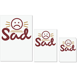                       UDNAG Untearable Waterproof Stickers 155GSM 'Sad | sad2' A4 x 1pc, A5 x 1pc & A6 x 2pc                                              