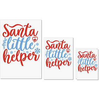                      UDNAG Untearable Waterproof Stickers 155GSM 'Christmas Santa | santa's little helper' A4 x 1pc, A5 x 1pc & A6 x 2pc                                              
