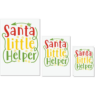 UDNAG Untearable Waterproof Stickers 155GSM 'Christmas Santa | santa's little helperr' A4 x 1pc, A5 x 1pc & A6 x 2pc UDNAG Untearable Waterproof Stickers 155GSM 'Christmas Santa | santa's little helperr' A4 x 1pc, A5 x 1pc & A6 x 2pc