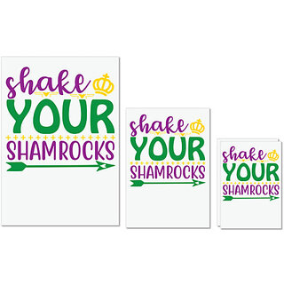                       UDNAG Untearable Waterproof Stickers 155GSM 'shake your SHAMROCKS' A4 x 1pc, A5 x 1pc & A6 x 2pc                                              