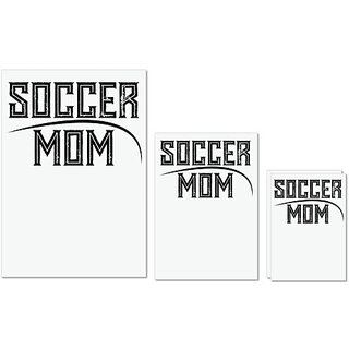                       UDNAG Untearable Waterproof Stickers 155GSM 'Mother | SOCCER MOM' A4 x 1pc, A5 x 1pc & A6 x 2pc                                              