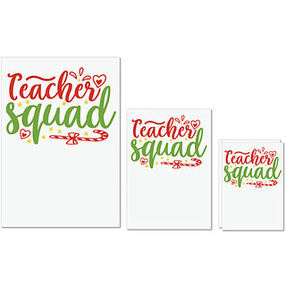 UDNAG Untearable Waterproof Stickers 155GSM 'School Teacher | teacher squad' A4 x 1pc, A5 x 1pc & A6 x 2pc UDNAG Untearable Waterproof Stickers 155GSM 'School Teacher | teacher squad' A4 x 1pc, A5 x 1pc & A6 x 2pc