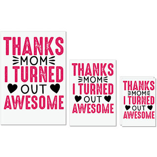 UDNAG Untearable Waterproof Stickers 155GSM 'Mother | THANKS MOM I TURNED OUT AWESOME' A4 x 1pc, A5 x 1pc & A6 x 2pc UDNAG Untearable Waterproof Stickers 155GSM 'Mother | THANKS MOM I TURNED OUT AWESOME' A4 x 1pc, A5 x 1pc & A6 x 2pc