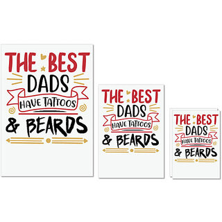 UDNAG Untearable Waterproof Stickers 155GSM 'Father | The best dads have tattoos & beards' A4 x 1pc, A5 x 1pc & A6 x 2pc UDNAG Untearable Waterproof Stickers 155GSM 'Father | The best dads have tattoos & beards' A4 x 1pc, A5 x 1pc & A6 x 2pc