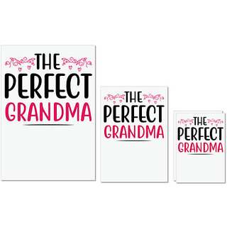                       UDNAG Untearable Waterproof Stickers 155GSM 'Grandma | THE PERFECT GRANDMA' A4 x 1pc, A5 x 1pc & A6 x 2pc                                              