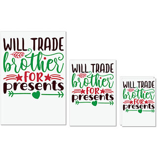 UDNAG Untearable Waterproof Stickers 155GSM 'Brother | will trade brother for present' A4 x 1pc, A5 x 1pc & A6 x 2pc UDNAG Untearable Waterproof Stickers 155GSM 'Brother | will trade brother for present' A4 x 1pc, A5 x 1pc & A6 x 2pc