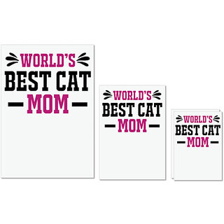 UDNAG Untearable Waterproof Stickers 155GSM 'Mom | WORLD'S BEST CAT MOM' A4 x 1pc, A5 x 1pc & A6 x 2pc UDNAG Untearable Waterproof Stickers 155GSM 'Mom | WORLD'S BEST CAT MOM' A4 x 1pc, A5 x 1pc & A6 x 2pc