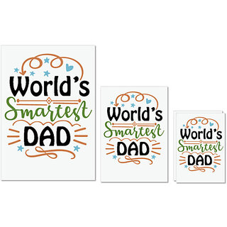 UDNAG Untearable Waterproof Stickers 155GSM 'Dad | World's smartest dad' A4 x 1pc, A5 x 1pc & A6 x 2pc UDNAG Untearable Waterproof Stickers 155GSM 'Dad | World's smartest dad' A4 x 1pc, A5 x 1pc & A6 x 2pc