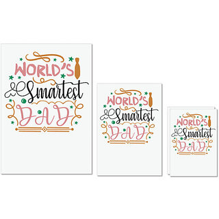UDNAG Untearable Waterproof Stickers 155GSM 'Father | World's smartest dad' A4 x 1pc, A5 x 1pc & A6 x 2pc UDNAG Untearable Waterproof Stickers 155GSM 'Father | World's smartest dad' A4 x 1pc, A5 x 1pc & A6 x 2pc