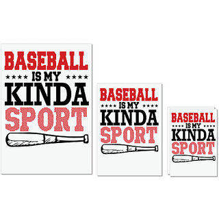UDNAG Untearable Waterproof Stickers 155GSM 'Baseball | BASEBALL IS MY KINDA' A4 x 1pc, A5 x 1pc & A6 x 2pc UDNAG Untearable Waterproof Stickers 155GSM 'Baseball | BASEBALL IS MY KINDA' A4 x 1pc, A5 x 1pc & A6 x 2pc