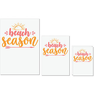                       UDNAG Untearable Waterproof Stickers 155GSM 'Beach | beach season' A4 x 1pc, A5 x 1pc & A6 x 2pc                                              