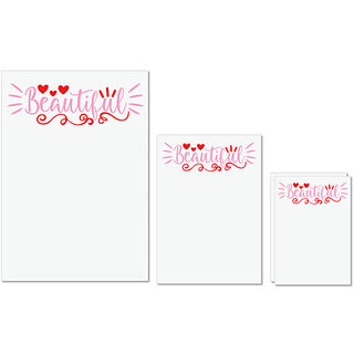                       UDNAG Untearable Waterproof Stickers 155GSM 'Beautiful' A4 x 1pc, A5 x 1pc & A6 x 2pc                                              