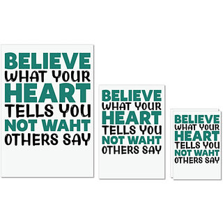 UDNAG Untearable Waterproof Stickers 155GSM 'Heart | Believe waht your' A4 x 1pc, A5 x 1pc & A6 x 2pc UDNAG Untearable Waterproof Stickers 155GSM 'Heart | Believe waht your' A4 x 1pc, A5 x 1pc & A6 x 2pc