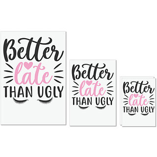 UDNAG Untearable Waterproof Stickers 155GSM 'better late than ugly' A4 x 1pc, A5 x 1pc & A6 x 2pc UDNAG Untearable Waterproof Stickers 155GSM 'better late than ugly' A4 x 1pc, A5 x 1pc & A6 x 2pc