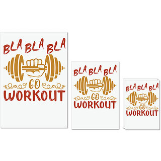 UDNAG Untearable Waterproof Stickers 155GSM 'Gym | Bla Bla Bla' A4 x 1pc, A5 x 1pc & A6 x 2pc UDNAG Untearable Waterproof Stickers 155GSM 'Gym | Bla Bla Bla' A4 x 1pc, A5 x 1pc & A6 x 2pc