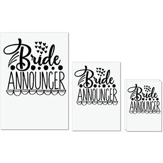 UDNAG Untearable Waterproof Stickers 155GSM 'Bride announcer | Bride announcer' A4 x 1pc, A5 x 1pc & A6 x 2pc UDNAG Untearable Waterproof Stickers 155GSM 'Bride announcer | Bride announcer' A4 x 1pc, A5 x 1pc & A6 x 2pc