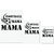 UDNAG Untearable Waterproof Stickers 155GSM 'Mother | FOOTBALL MAMA' A4 x 1pc, A5 x 1pc & A6 x 2pc