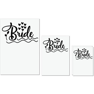                       UDNAG Untearable Waterproof Stickers 155GSM 'Bridee | Brideee' A4 x 1pc, A5 x 1pc & A6 x 2pc                                              