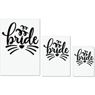                       UDNAG Untearable Waterproof Stickers 155GSM 'Brideee | Brideeee' A4 x 1pc, A5 x 1pc & A6 x 2pc                                              