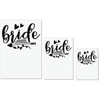                       UDNAG Untearable Waterproof Stickers 155GSM 'Bride | Bride love' A4 x 1pc, A5 x 1pc & A6 x 2pc                                              