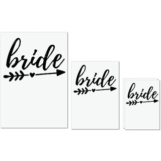 UDNAG Untearable Waterproof Stickers 155GSM 'Love Bride | Bride' A4 x 1pc, A5 x 1pc & A6 x 2pc UDNAG Untearable Waterproof Stickers 155GSM 'Love Bride | Bride' A4 x 1pc, A5 x 1pc & A6 x 2pc