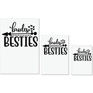 UDNAG Untearable Waterproof Stickers 155GSM 'Bride | Brides besties' A4 x 1pc, A5 x 1pc & A6 x 2pc UDNAG Untearable Waterproof Stickers 155GSM 'Bride | Brides besties' A4 x 1pc, A5 x 1pc & A6 x 2pc