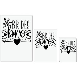                       UDNAG Untearable Waterproof Stickers 155GSM 'Love Bride | Brides bro' A4 x 1pc, A5 x 1pc & A6 x 2pc                                              