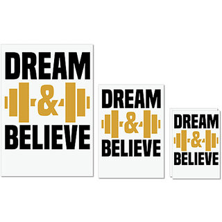 UDNAG Untearable Waterproof Stickers 155GSM 'Gym | Dream &' A4 x 1pc, A5 x 1pc & A6 x 2pc UDNAG Untearable Waterproof Stickers 155GSM 'Gym | Dream &' A4 x 1pc, A5 x 1pc & A6 x 2pc