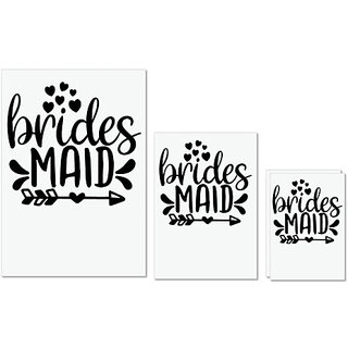                       UDNAG Untearable Waterproof Stickers 155GSM 'Love Bride | Brides Maid' A4 x 1pc, A5 x 1pc & A6 x 2pc                                              
