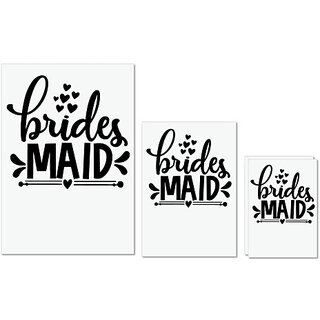UDNAG Untearable Waterproof Stickers 155GSM 'Love Bride | Brides maidd' A4 x 1pc, A5 x 1pc & A6 x 2pc UDNAG Untearable Waterproof Stickers 155GSM 'Love Bride | Brides maidd' A4 x 1pc, A5 x 1pc & A6 x 2pc