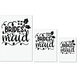 UDNAG Untearable Waterproof Stickers 155GSM 'Love Bride | Brides maidddd' A4 x 1pc, A5 x 1pc & A6 x 2pc UDNAG Untearable Waterproof Stickers 155GSM 'Love Bride | Brides maidddd' A4 x 1pc, A5 x 1pc & A6 x 2pc