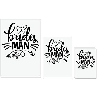                       UDNAG Untearable Waterproof Stickers 155GSM 'Love Bride | Brides man' A4 x 1pc, A5 x 1pc & A6 x 2pc                                              