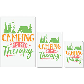 UDNAG Untearable Waterproof Stickers 155GSM 'Camp | camping is my therapy' A4 x 1pc, A5 x 1pc & A6 x 2pc UDNAG Untearable Waterproof Stickers 155GSM 'Camp | camping is my therapy' A4 x 1pc, A5 x 1pc & A6 x 2pc