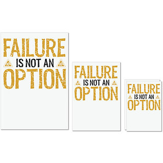 UDNAG Untearable Waterproof Stickers 155GSM 'Failure | Failure' A4 x 1pc, A5 x 1pc & A6 x 2pc