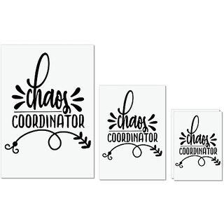                       UDNAG Untearable Waterproof Stickers 155GSM 'Quotes | chaos coordinator' A4 x 1pc, A5 x 1pc & A6 x 2pc                                              