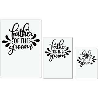                       UDNAG Untearable Waterproof Stickers 155GSM 'papa | fatherr of thee' A4 x 1pc, A5 x 1pc & A6 x 2pc                                              