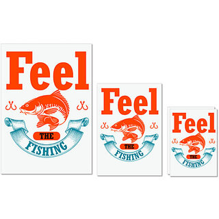 UDNAG Untearable Waterproof Stickers 155GSM 'Fishing | Feel The Fishing' A4 x 1pc, A5 x 1pc & A6 x 2pc UDNAG Untearable Waterproof Stickers 155GSM 'Fishing | Feel The Fishing' A4 x 1pc, A5 x 1pc & A6 x 2pc