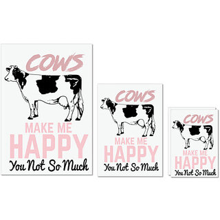 UDNAG Untearable Waterproof Stickers 155GSM 'Cows Make me Happy You Not So much' A4 x 1pc, A5 x 1pc & A6 x 2pc UDNAG Untearable Waterproof Stickers 155GSM 'Cows Make me Happy You Not So much' A4 x 1pc, A5 x 1pc & A6 x 2pc