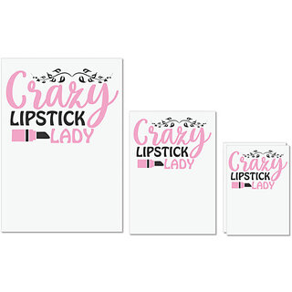 UDNAG Untearable Waterproof Stickers 155GSM 'Lipstick | crazy lipstick lady' A4 x 1pc, A5 x 1pc & A6 x 2pc UDNAG Untearable Waterproof Stickers 155GSM 'Lipstick | crazy lipstick lady' A4 x 1pc, A5 x 1pc & A6 x 2pc