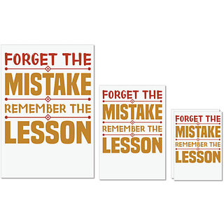 UDNAG Untearable Waterproof Stickers 155GSM 'Mistake & lesson | Forget the' A4 x 1pc, A5 x 1pc & A6 x 2pc UDNAG Untearable Waterproof Stickers 155GSM 'Mistake & lesson | Forget the' A4 x 1pc, A5 x 1pc & A6 x 2pc