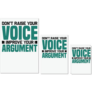                       UDNAG Untearable Waterproof Stickers 155GSM 'Don't raise your' A4 x 1pc, A5 x 1pc & A6 x 2pc                                              