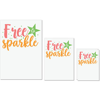 UDNAG Untearable Waterproof Stickers 155GSM 'free to sparkle' A4 x 1pc, A5 x 1pc & A6 x 2pc UDNAG Untearable Waterproof Stickers 155GSM 'free to sparkle' A4 x 1pc, A5 x 1pc & A6 x 2pc