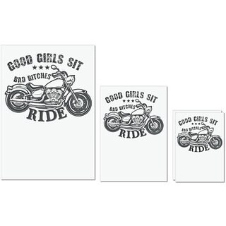 UDNAG Untearable Waterproof Stickers 155GSM 'Rider | GOOD GIRLS SIT' A4 x 1pc, A5 x 1pc & A6 x 2pc UDNAG Untearable Waterproof Stickers 155GSM 'Rider | GOOD GIRLS SIT' A4 x 1pc, A5 x 1pc & A6 x 2pc