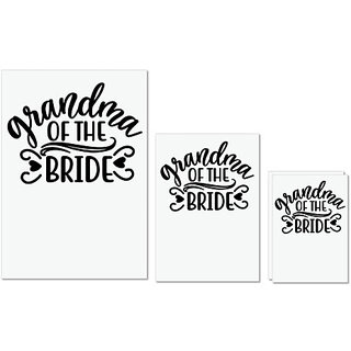 UDNAG Untearable Waterproof Stickers 155GSM 'Grand Mom | Grandma of the bride' A4 x 1pc, A5 x 1pc & A6 x 2pc UDNAG Untearable Waterproof Stickers 155GSM 'Grand Mom | Grandma of the bride' A4 x 1pc, A5 x 1pc & A6 x 2pc