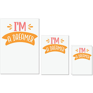 UDNAG Untearable Waterproof Stickers 155GSM 'Dream | i'm a dreamer' A4 x 1pc, A5 x 1pc & A6 x 2pc UDNAG Untearable Waterproof Stickers 155GSM 'Dream | i'm a dreamer' A4 x 1pc, A5 x 1pc & A6 x 2pc
