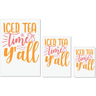                       UDNAG Untearable Waterproof Stickers 155GSM 'iced tea time y'all' A4 x 1pc, A5 x 1pc & A6 x 2pc                                              