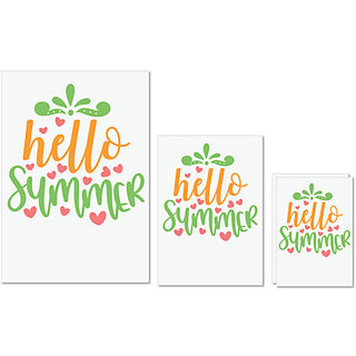                       UDNAG Untearable Waterproof Stickers 155GSM 'Summer | hello summer' A4 x 1pc, A5 x 1pc & A6 x 2pc                                              